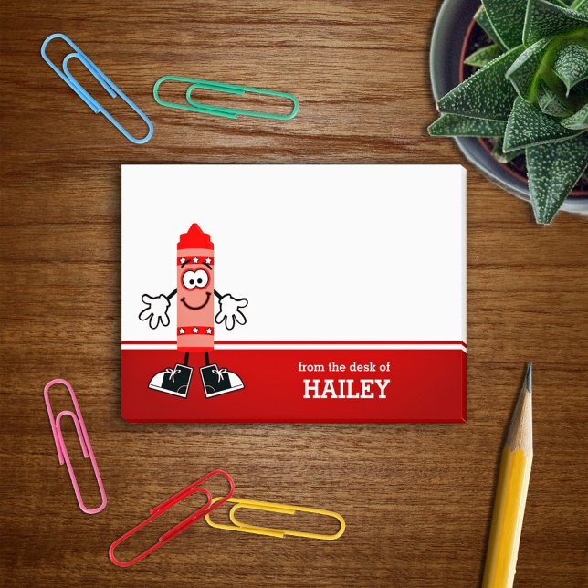 Bloco De Notas Red Crayon Personalizado (Criador carregado)