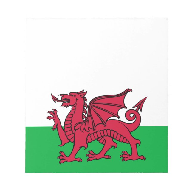 Bloco De Notas Red Dragon Celtic Flag & Welsh (Frente)