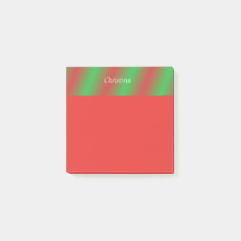 Bloco De Notas Red Green Stripes Personalizadas 3x3 Postam que el