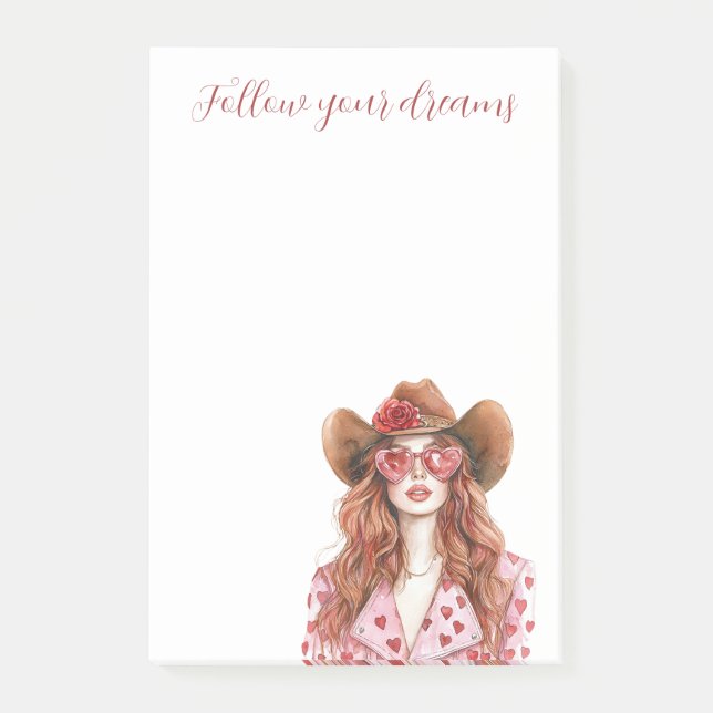 Bloco De Notas Red Head Lady Mint Dress (Frente)