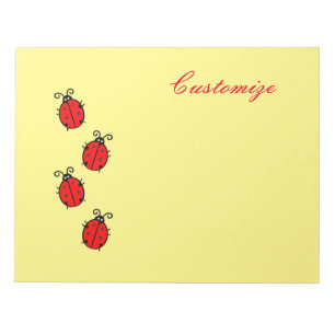 Bloco De Notas Red Ladybugs Rastreando Thunder_Cove