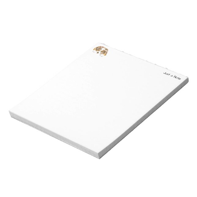 Bloco De Notas Red Merle Australian Shepherd Puppy (Invertido)