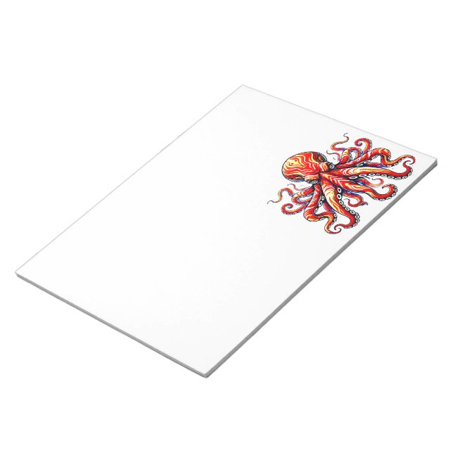 Bloco De Notas Red Octopus (Inclinado)