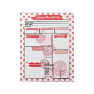 Bloco De Notas Red Pills Healthcare Student Medication Modelo