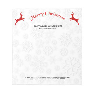 Bloco De Notas Red Reindeer