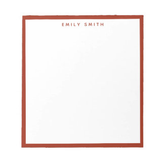 Bloco De Notas Red Simple Modern