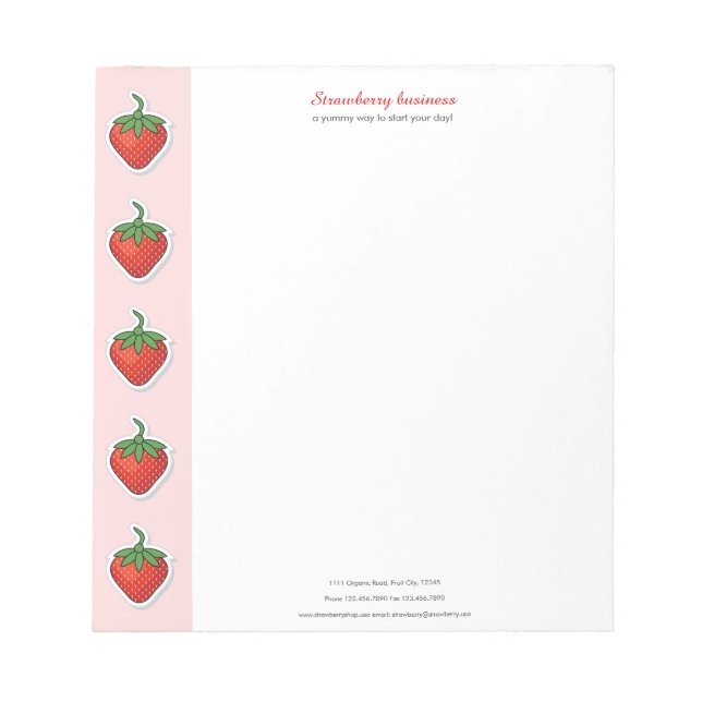 Bloco De Notas Red Sweet Strawberry (Frente)