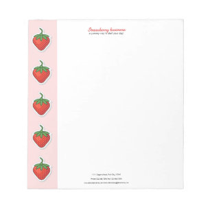 Bloco De Notas Red Sweet Strawberry - modelo personalizado