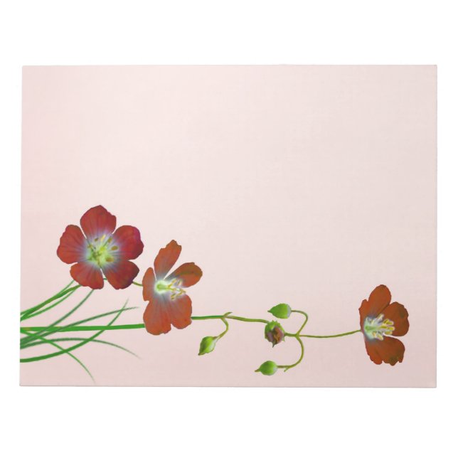 Bloco De Notas Red Wildflower (Frente)