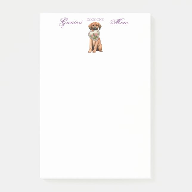 Bloco De Notas Redbone Heart Mãe Posta Notas (Frente)