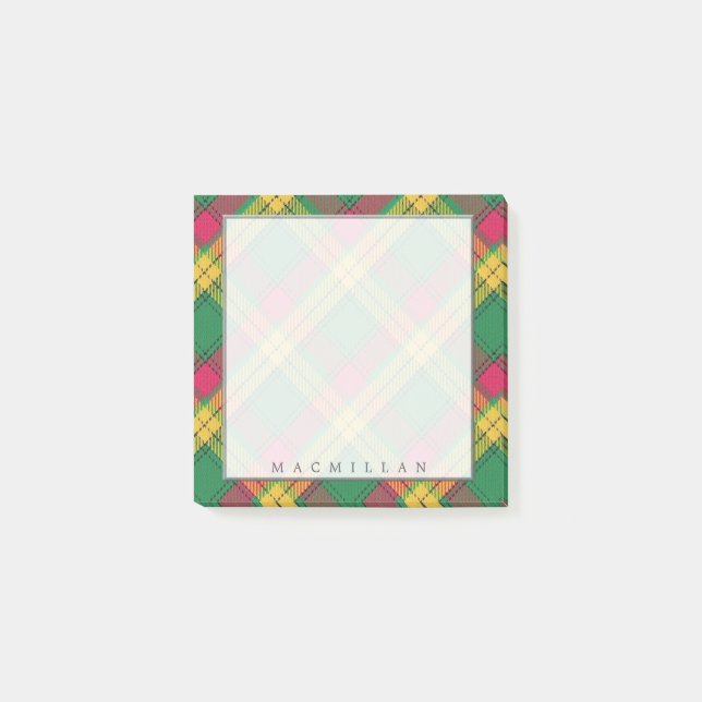 Bloco De Notas Regal Scottish Clan MacMillan Tartan (Frente)
