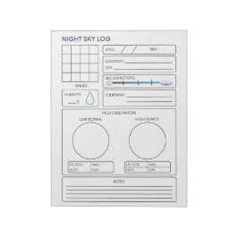 Bloco De Notas Registro de Céu Noturno