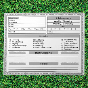 Bloco De Notas Registro de Cliente do Home Care