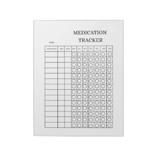 Bloco De Notas Registro de Controle de Medicação