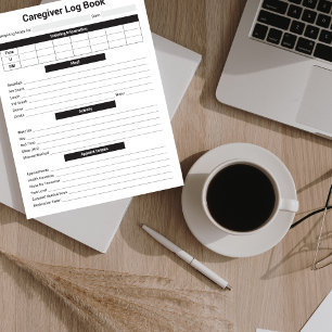 Bloco De Notas Registro de Cuidados, Cuidados, Envelhecimento de