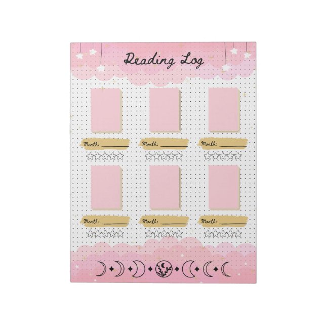 Bloco De Notas Registro de Leitura de Diário do Bullet do Starry  (Invertido)