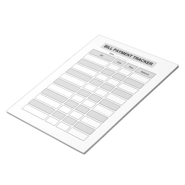 Bloco De Notas Registro de Rastreamento de Pagamento de Contas Me (Inclinado)