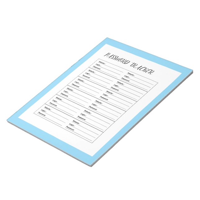 Bloco De Notas Registro de Senhas Minimalista (Inclinado)