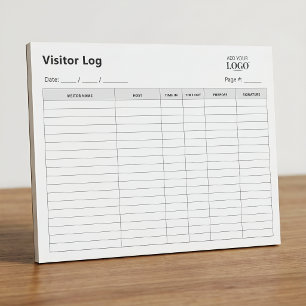 Bloco De Notas Registro de Visitantes de Negócios   Descolagem Pr