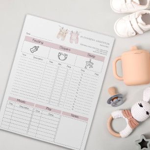 Bloco De Notas Registro Diário de Nanny Chilcare