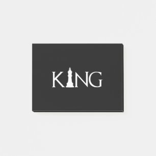Bloco De Notas rei com a peça de xadrez
