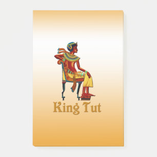 Bloco De Notas Rei Tut em seu trono