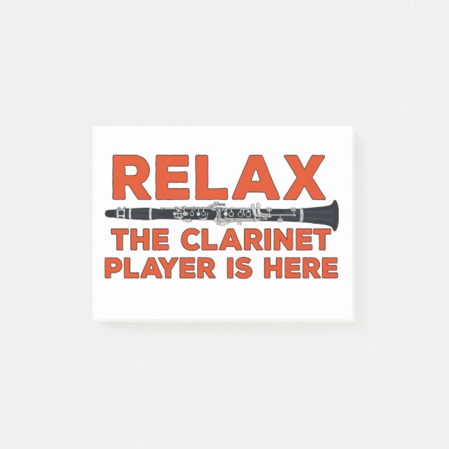 Bloco De Notas Relax The Clarinet Player is Here (Frente)