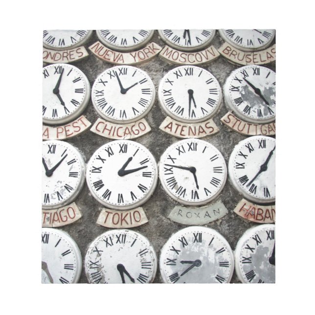 Bloco De Notas Relógios Internacionais (Frente)