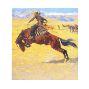 Bloco De Notas Remington Old West Horse and Cowboy