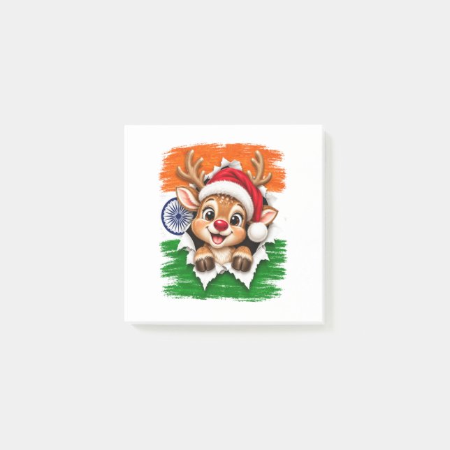 Bloco De Notas Rena de Natal Indiana (Frente)