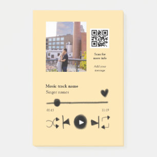 Bloco De Notas Reprodutor de música personalizado casal amor q r