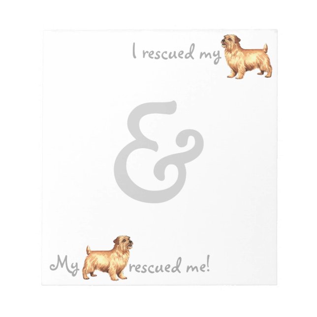 Bloco De Notas Resgate Norfolk Terrier (Frente)