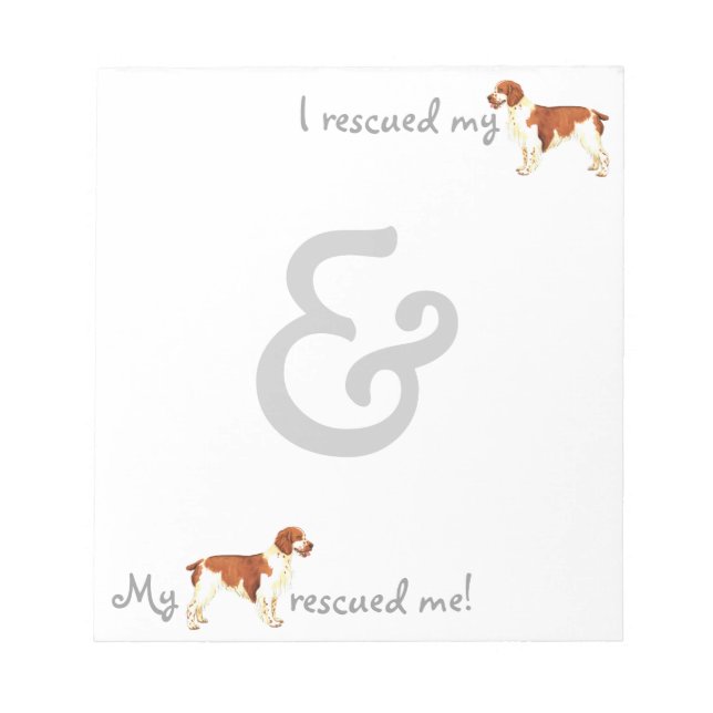 Bloco De Notas Resgate Welsh Springer Spaniel (Frente)