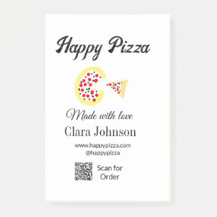 Bloco De Notas Restaurante de pizza café pizzaria digitalize códi