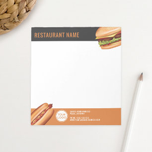 Bloco De Notas Restaurante Fast Food Personalizado de Hambúrguer