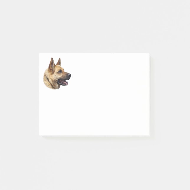 Bloco De Notas Retrato Alsatian do german shepherd (Frente)