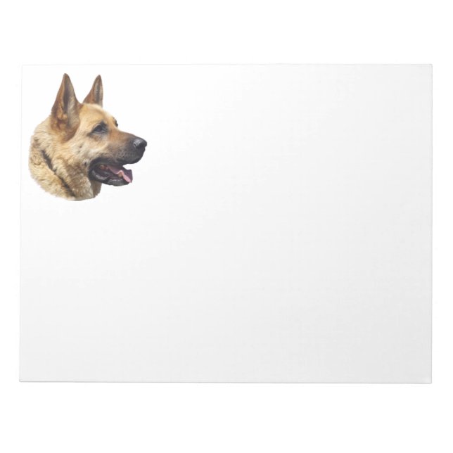 Bloco De Notas Retrato do German shepherd alsaciano (Frente)