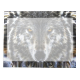 Bloco De Notas Retrato gráfico inspirado do lobo