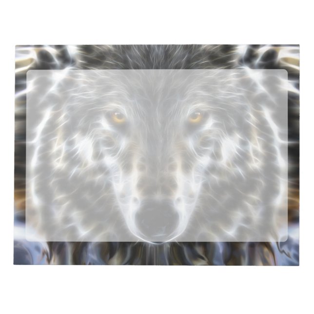 Bloco De Notas Retrato gráfico Wolf Inspirational (Frente)