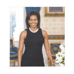 Bloco De Notas Retrato oficial da primeira senhora Michelle Obama