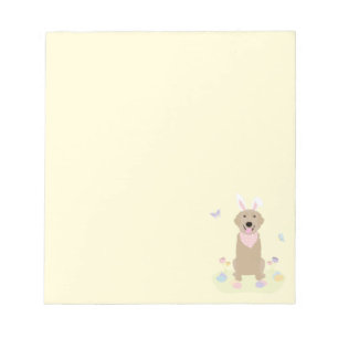Bloco De Notas Retriever de Ouro Bunny de Páscoa