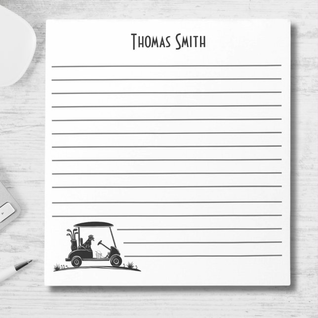 Bloco De Notas Retriever De ouro Em Nome Do Carrinho (Criador carregado)