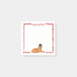 Bloco De Notas Retriever de ouro vestindo o Black Hat