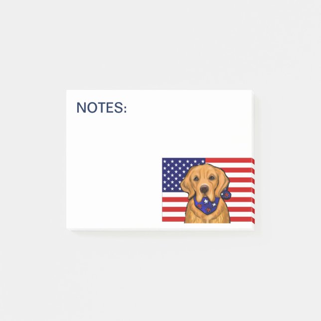 Bloco De Notas Retriever Dourado (Frente)