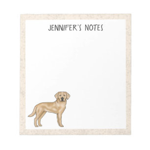 Bloco De Notas Retriever Labrador Amarelo Cachorro Lab Bonito Seu