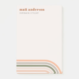 Bloco De Notas Retro Arco-Íris Deserto Dusky Bold Rust