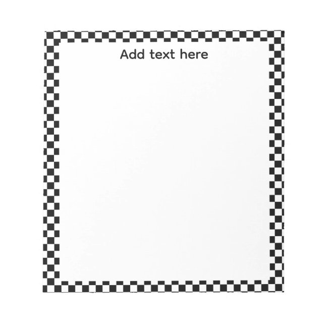 Bloco De Notas Retro Checkerboard To-Do List Notepad | Aesthetic  (Frente)