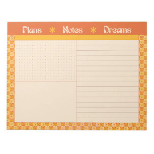 Bloco De Notas Retro Spring Mão Desenhada Plano de Sol e Sonho