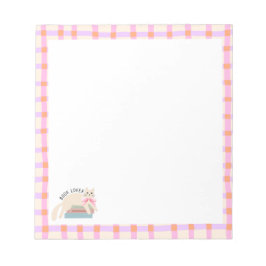 Bloco De Notas Retro Stripes Book Lover & Cat