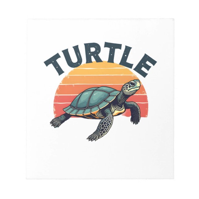 Bloco De Notas Retro Turtle T-Shirt (Frente)